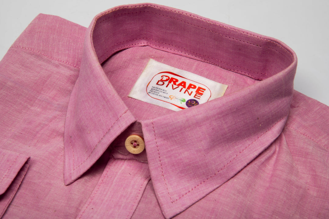 Elegant Pink Cotton Shirt