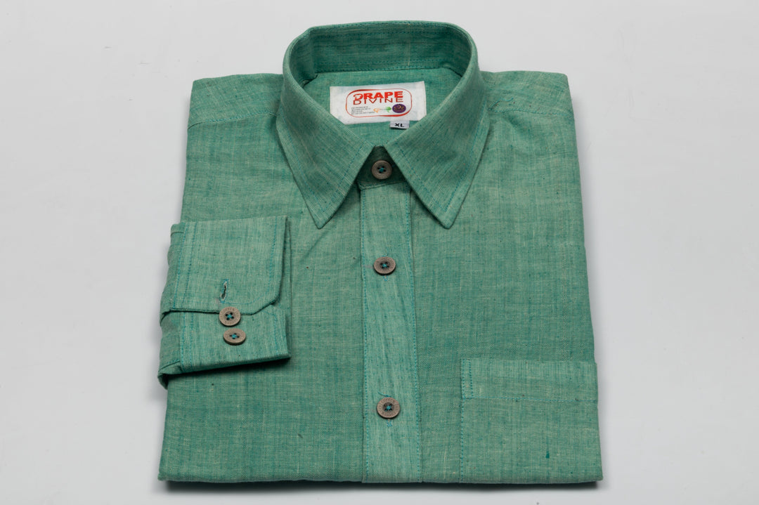 Elegant Green Cotton Shirts