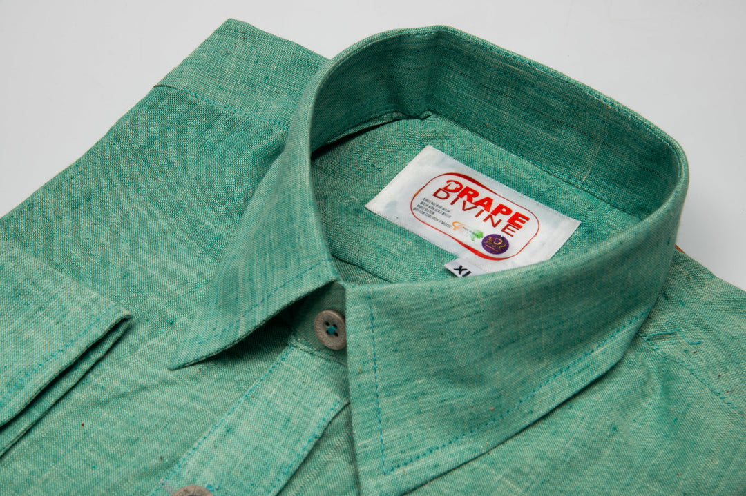 Elegant Green Cotton Shirts