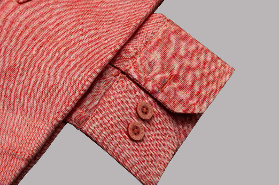 Elegant Red Cotton Shirt