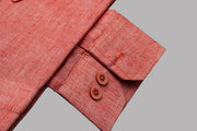 Elegant Red Cotton Shirt