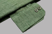 Elegant Dark Green Cotton Shirts
