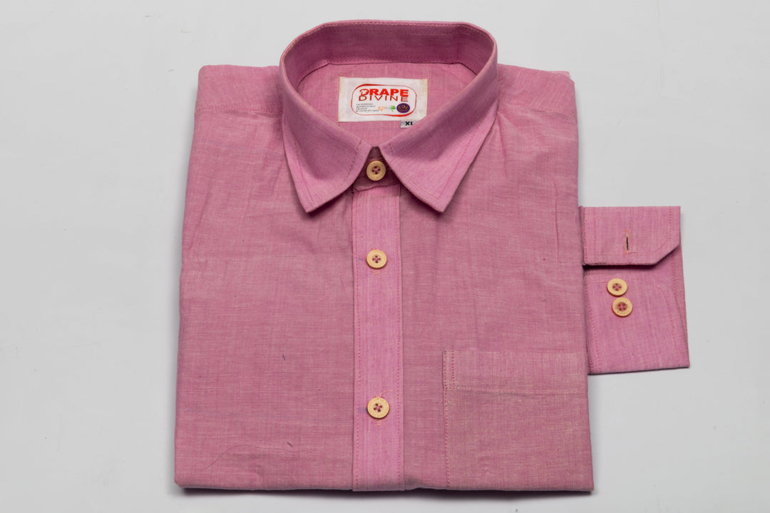 Elegant Pink Cotton Shirt