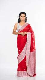 Load image into Gallery viewer, Cotton Khadi saree
