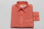 Elegant Red Cotton Shirt