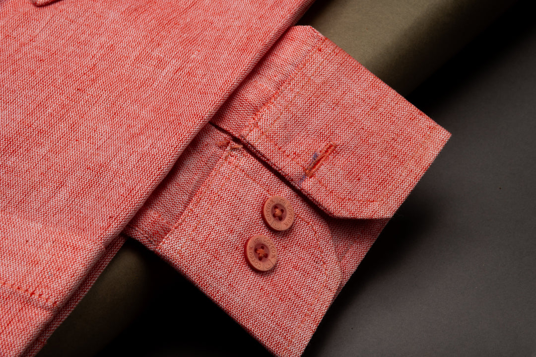 Elegant Red Cotton Shirt