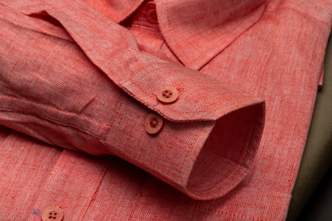 Elegant Red Cotton Shirt