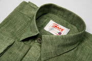 Elegant Dark Green Cotton Shirts